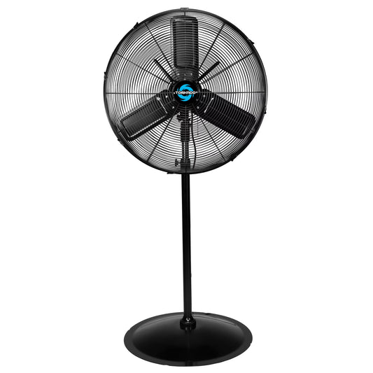 Tornado - 20 Inch High Velocity Metal Oscillating Pedestal Fan - Commercial, Industrial Use Water-Resistant