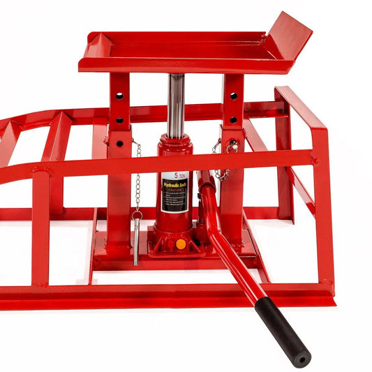 STARK USA Drive Up Ramp Low Profile Car Lift Service Ramps Auto Truck Trailer Garage Automotive Hydraulic Lift Repair Frame, Single Ramp