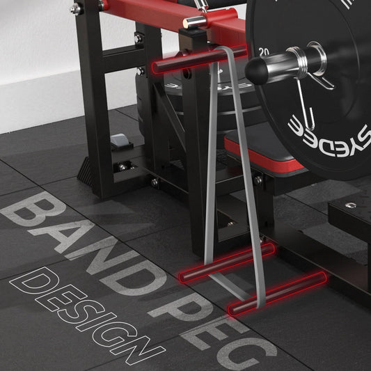 syedee Glute Bridge Machine, Heavy Duty Plate-Loaded Hip Thrust Machine, Glute Drive Machine for Glute Muscles Shaping(Red)