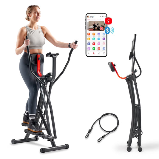 Sunny Health & Fitness Manual Air Walker Elliptical �?30�?Stride, Low Impact, Lightweight, Quiet with Free SunnyFit App