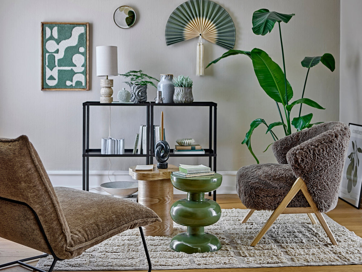 Alba green metal side table