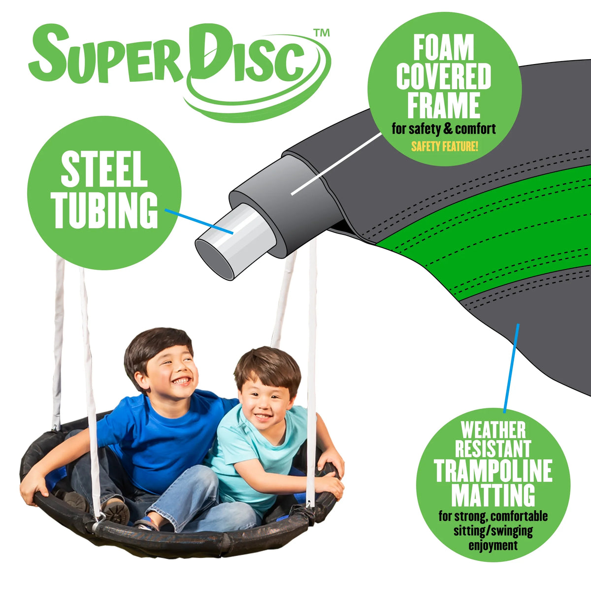 XDP Recreation All Star Playground Metal Swing Set for up to 7 Children