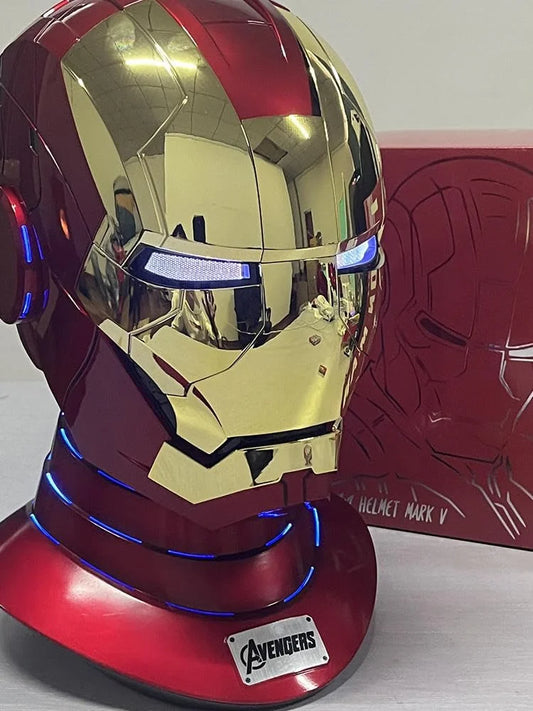 ZUITEH Iron-HeroMan Helmet, New Iron-superhero Mask with Jarvis Voice & Remote&Touch Controlled Open/Close, Collectible Real-life,Superhero Mask for Halloween Costume Christmas Birthday Cosplay Party