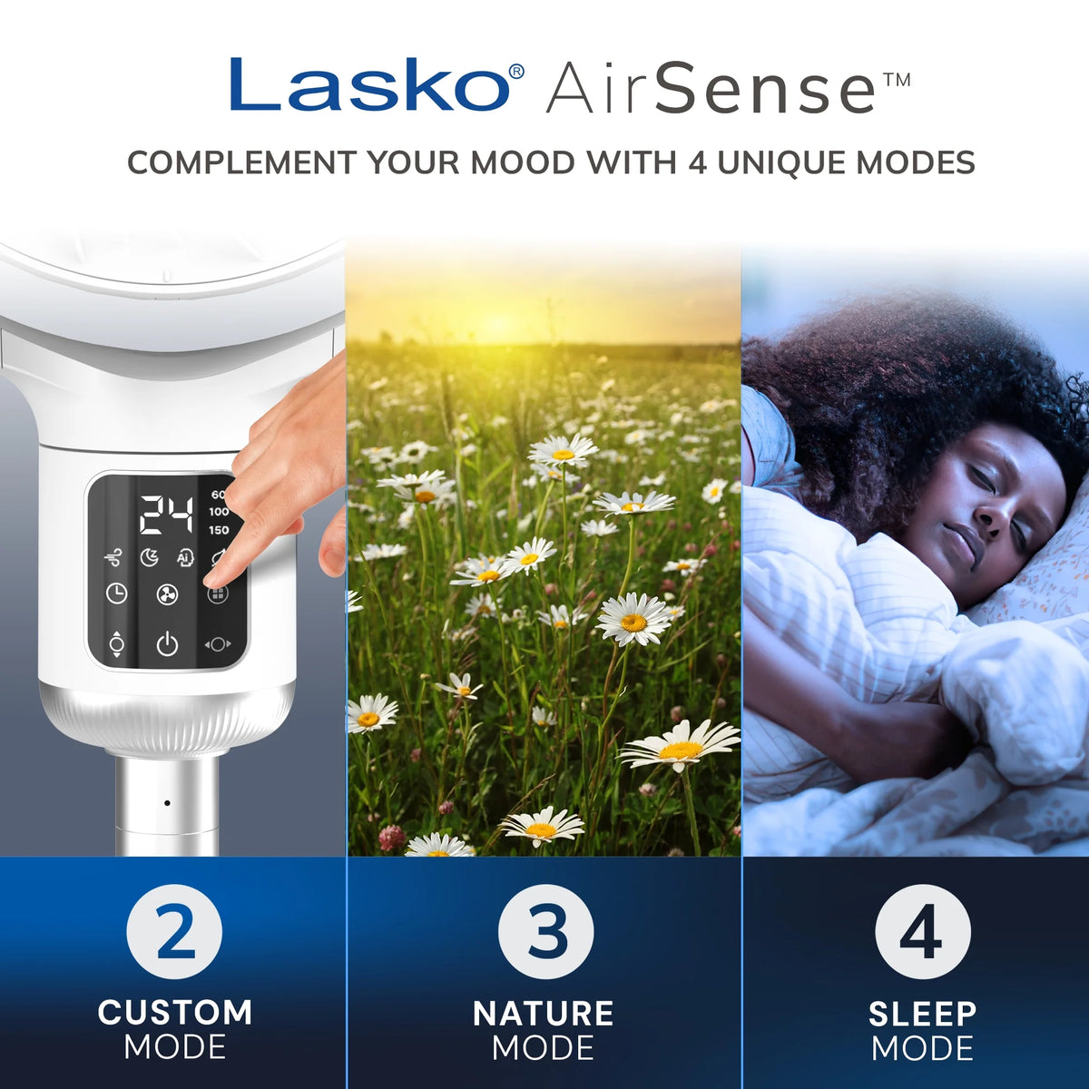 Lasko Whirlwind 7�� 24-Speed Orbital Motion 25ft/s Airflow Remote Control Pedestal Fan, APDC301