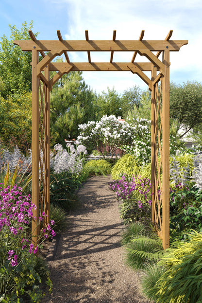 Vita 55 in x 88 in Heartwood Arbor, Cedar, Golden, Brown, VA68897