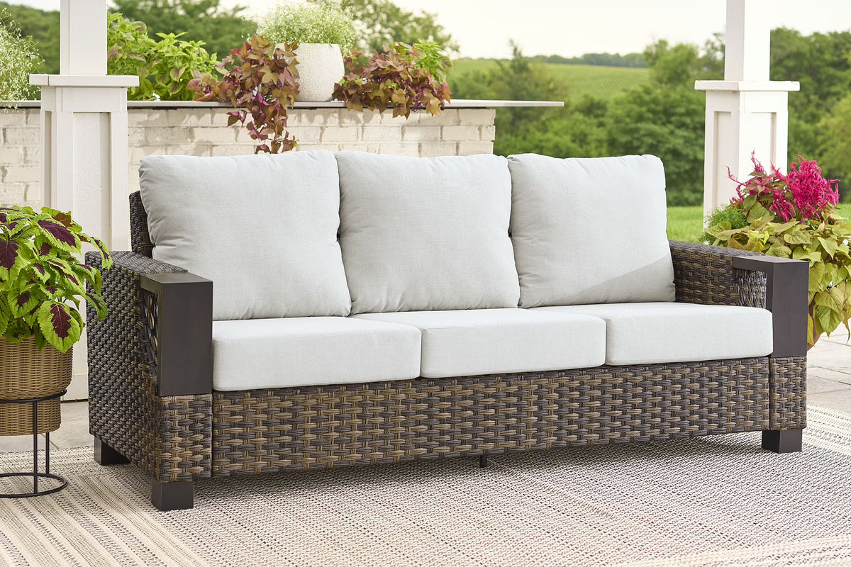 Better Homes & Gardens Rockport Outdoor Wicker Sofa, Brown