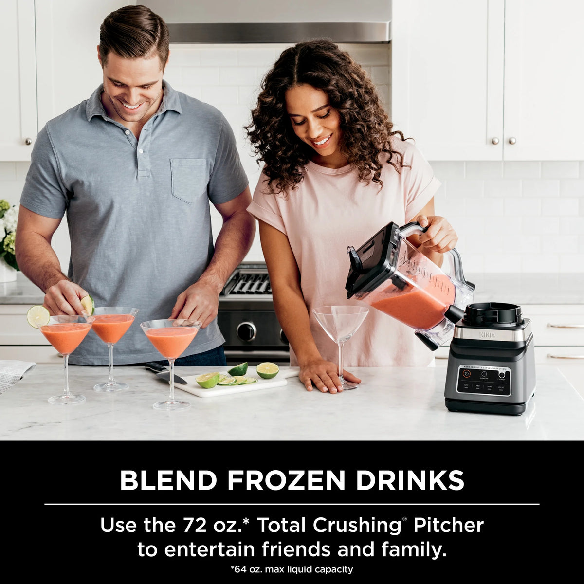 Ninja Professional Plus DUO Blender, 1400 W, 2 Auto-IQ Programs for Smoothies, Nutrient Extraction, 72 oz* Total Crushing Pitcher & (1) 24 oz To-Go Cup, Black, BN750