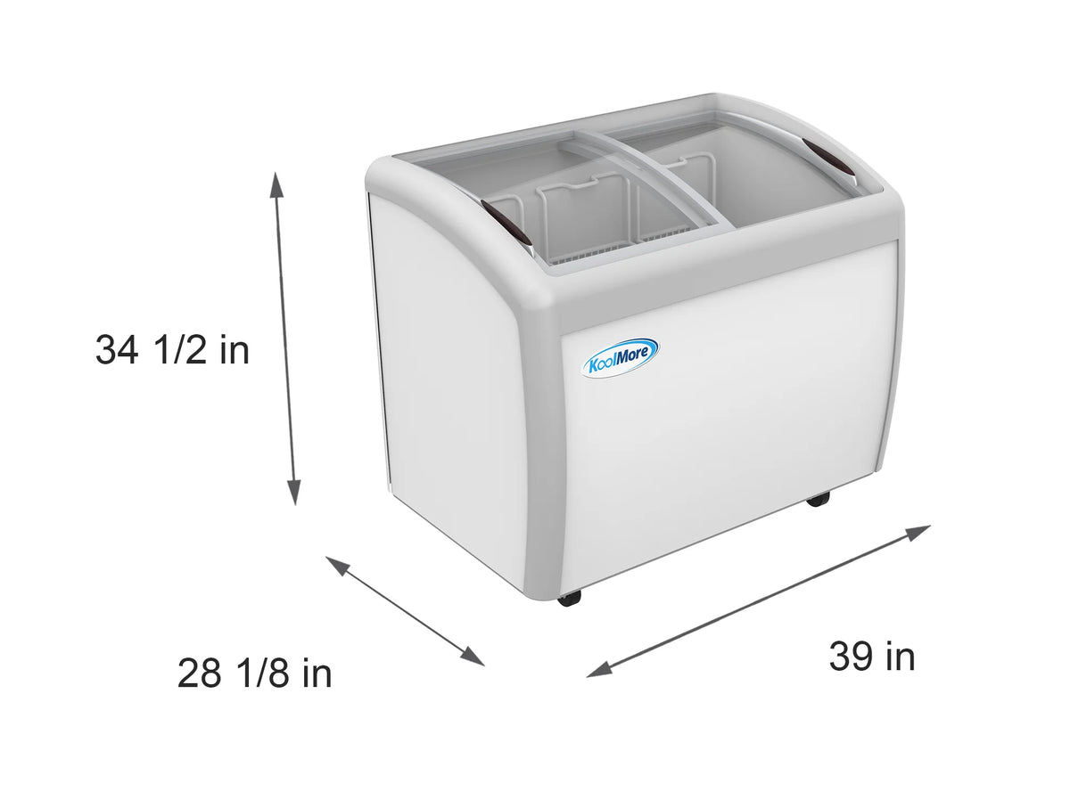 KoolMore 40 in. Display Ice Cream Freezer - 9 Cu. ft.