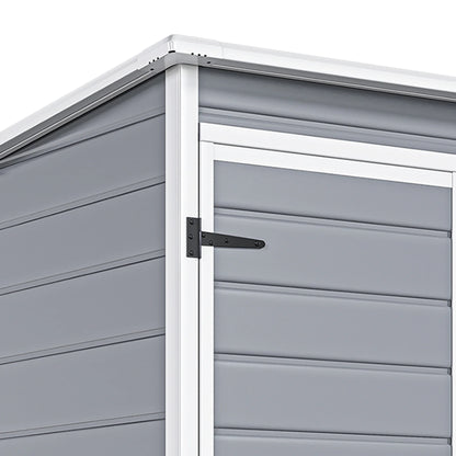 Uforic Resin Outdoor Storage Shed, 5x3 FT with Floor All-Weather Resin Storage Shed with Lockable Door & Window, Waterproof