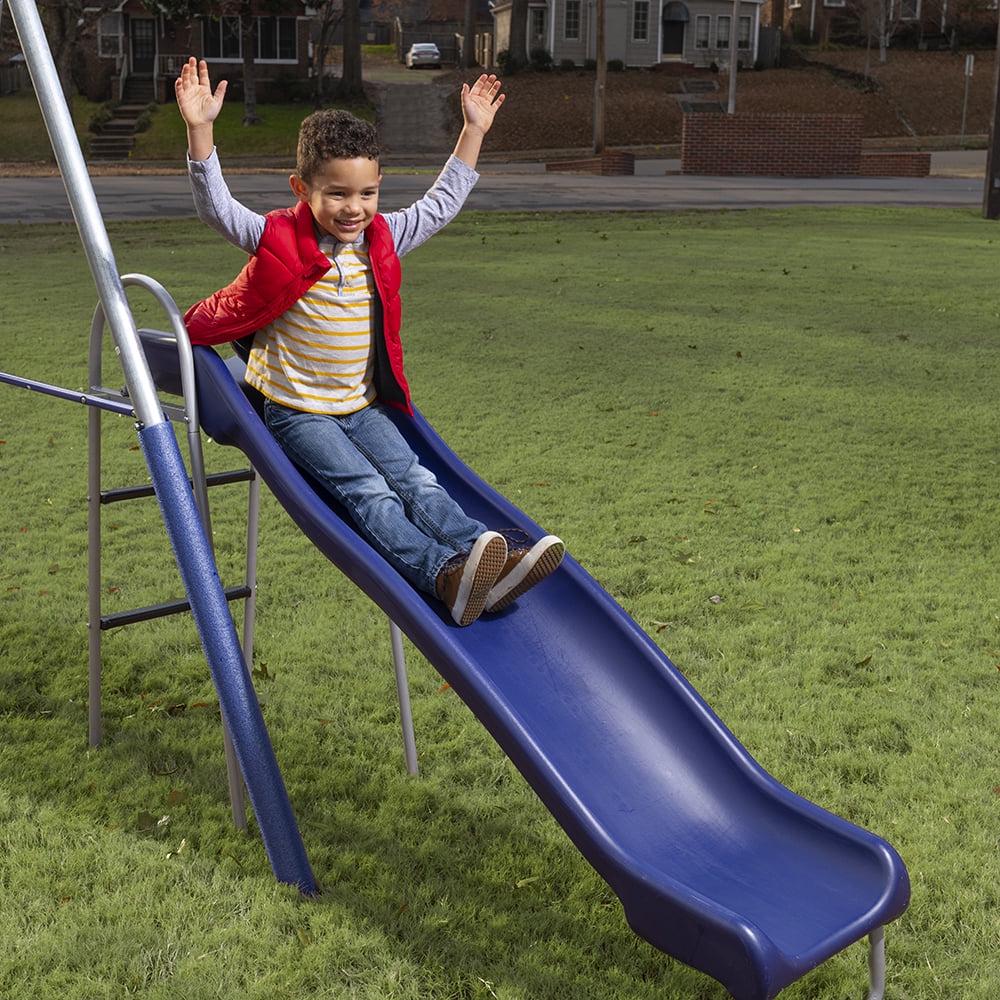 XDP Recreation Fun All-Mighty Metal Swing Set with Super Disc Swing. Stand R Swing. Glider. &amp; Slide