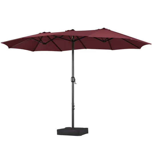 Topeakmart 13ft Patio Parasol Canopy with Crank, Tan