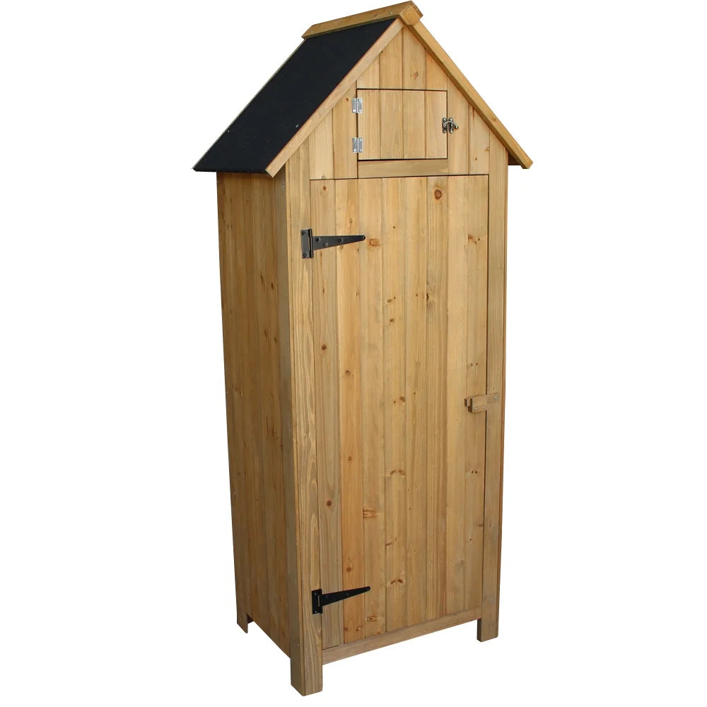 UBesGoo Fir wood  with Single Door Wooden Live Garden Shed Wooden Lockers Wood