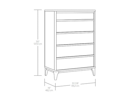 Better Homes & Gardens Greyson 5-Drawer Dresser, Acorn Finish