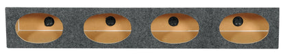 (4) Rockville RV69.4A 6x9" 1000w 4-Way Car Speakers+Quad Speaker Enclosure Box