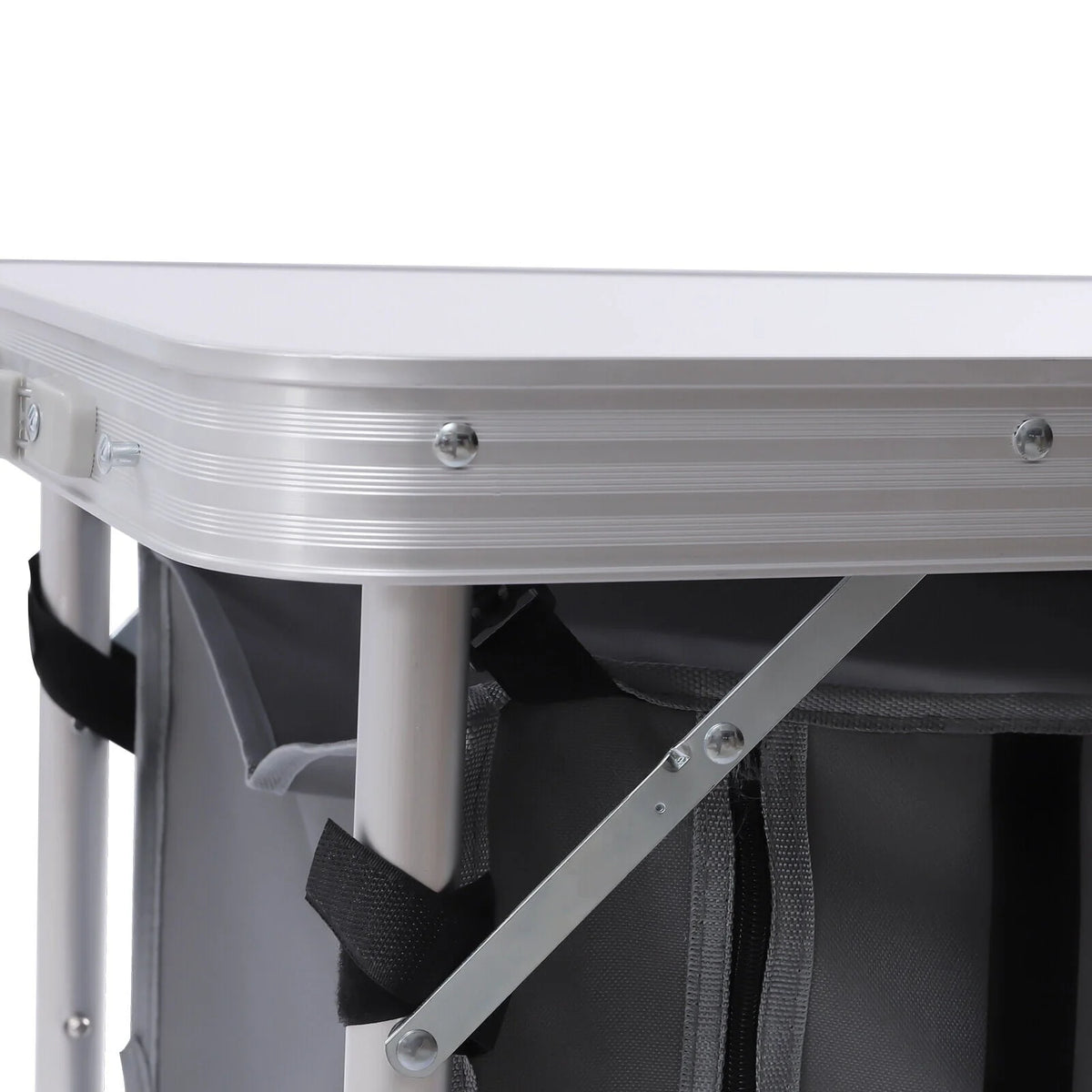 Folding Camping Table Portable Aluminum Camping Table Height Adjustable Camping Cook Station for Indoor Outdoor