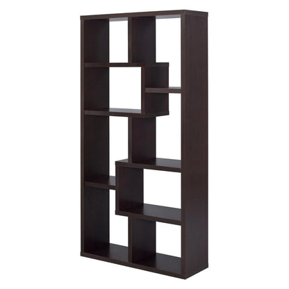 Coaster Company Interlocking 8 Shelf Wood White Bookcase for Home