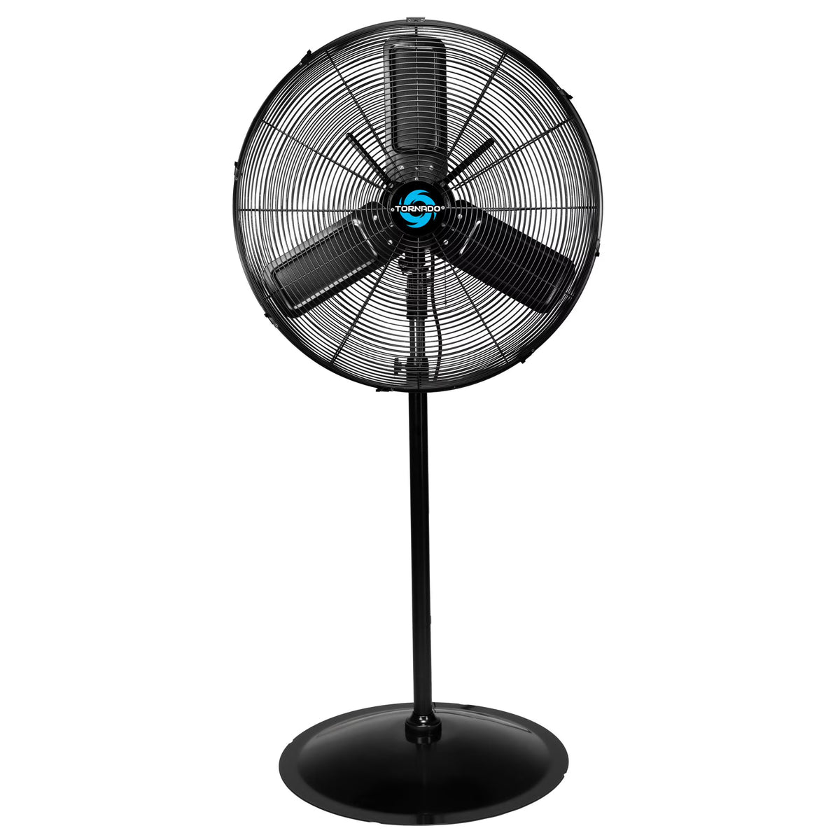 Tornado - 20 Inch High Velocity Metal Oscillating Pedestal Fan - Commercial, Industrial Use Water-Resistant