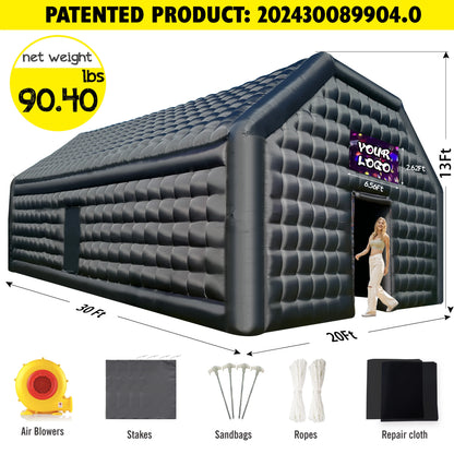 WARSUN 60 Person Large inflatable Party Tent with Disco Cube