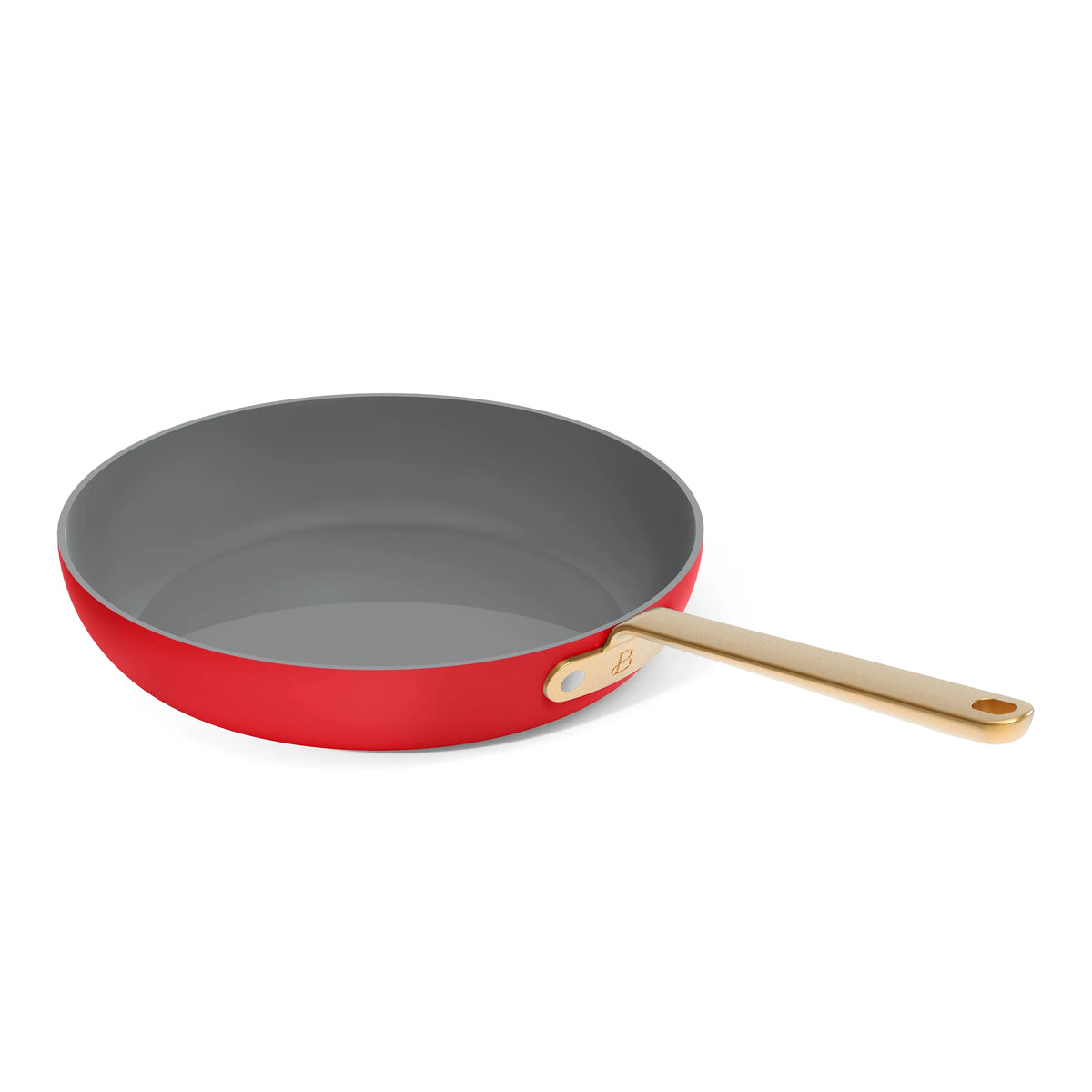Beautiful 12pc Ceramic Non-Stick Cookware Set with Strainer Lids, White Icing by Drew Barrymore