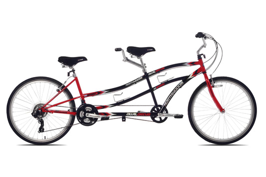 26" Northwoods 21-Speed Dual Drive Tandem Adult's Bike, Red/Black