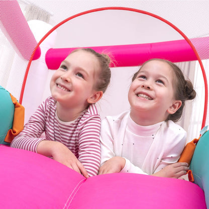 Barbie Inflatable Bounce House with Mesh Walls, Slide and Blower, Indoor/Outdoor, Ages 3+