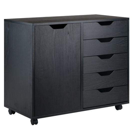 Winsome Halifax 5-Drawer, Side Storage Mobile Cabinet 10630, White Finish