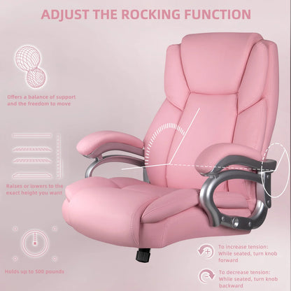 Waleaf Heavy Duty Big and Tall Office Chair 500lbs with Adjustable Lumbar Support,High Back Office Chair for Adults