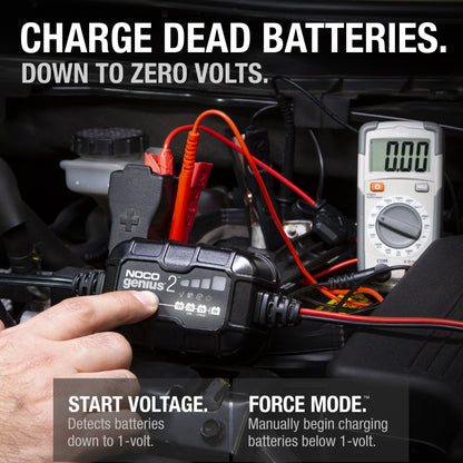 NOCO GENIUS2 6V/12V 2A Smart Battery Charger and Maintainer