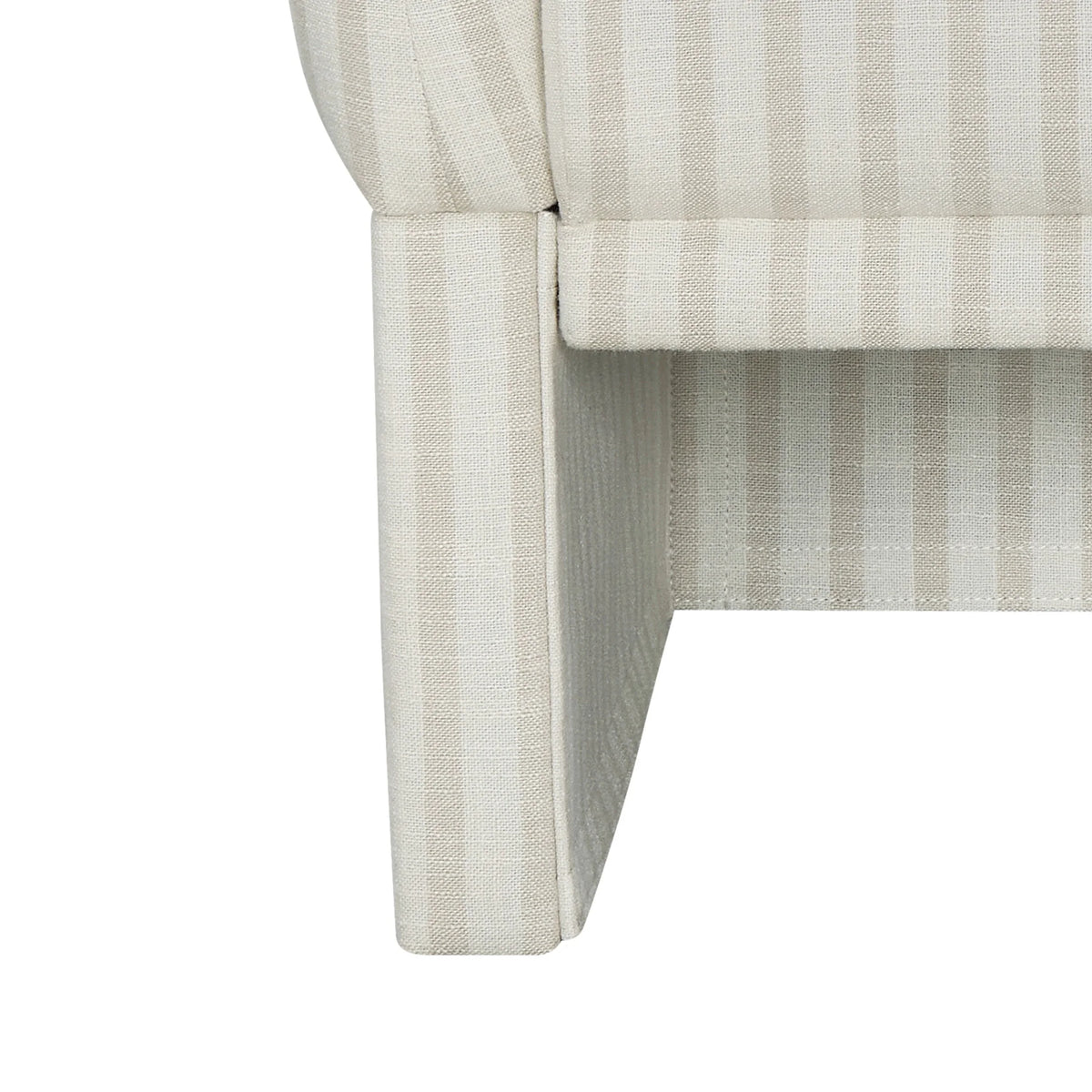 Beautiful Small Space Accent Chair by Drew Barrymore, Beige and White Linen