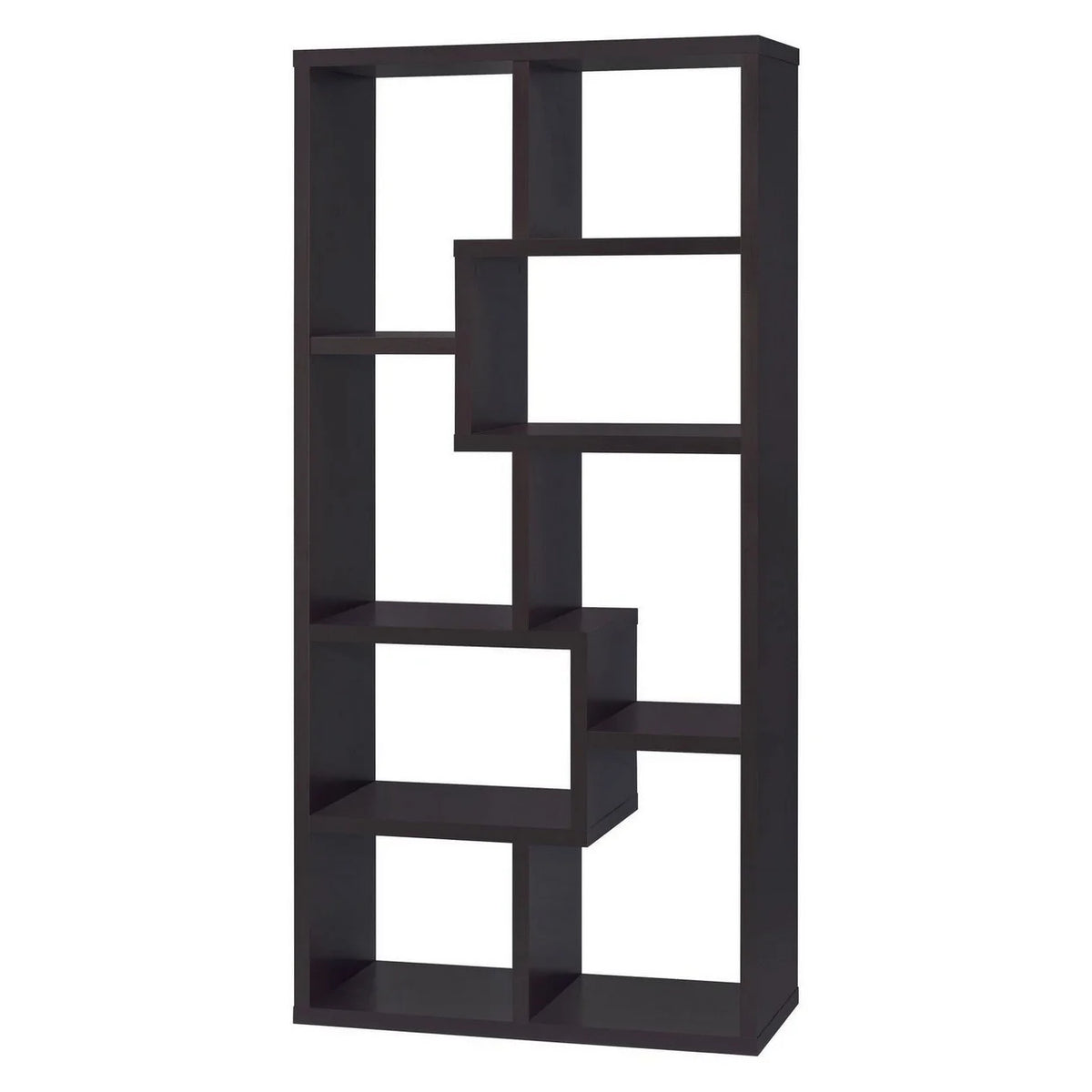 Coaster Company Interlocking 8 Shelf Wood White Bookcase for Home
