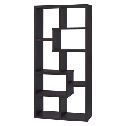 Coaster Company Interlocking 8 Shelf Wood White Bookcase for Home