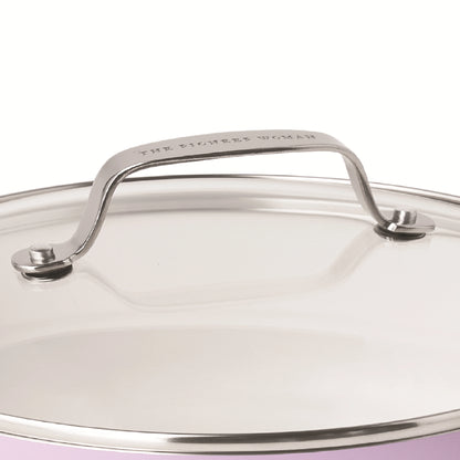 The Pioneer Woman Harlow 15-Piece Cookware Set, Ceramic Non-Stick Pots and Pans Set, Taupe