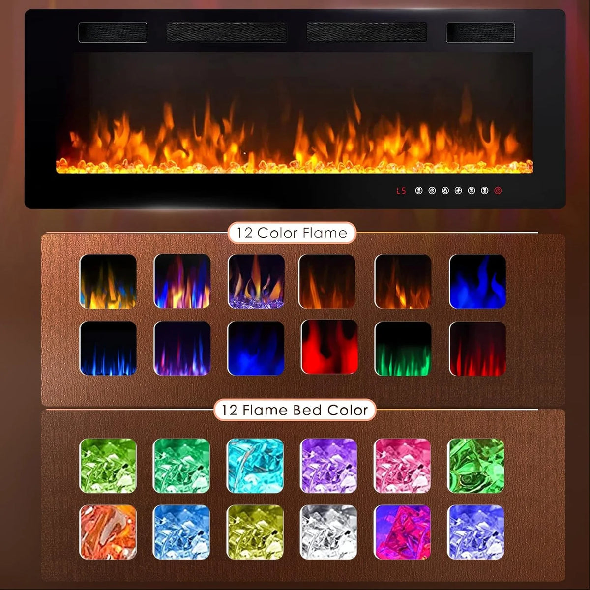 Vitesse Electric Fireplace 50 in 1500 W