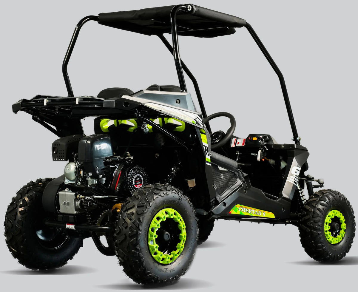 TrailMaster Cheetah 6 Youth Go-Kart - 163cc 5.5HP Engine, 4-Point Safety Belt, Remote Kill, Speed Governor, Suitable for Kids 6-12. with Pre-Assembled Version Now! (Pre-Assembled, Blue)