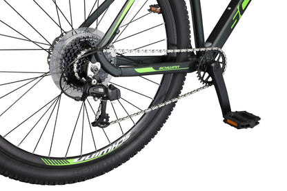 29-in. Boundary Mens Mountain Bike, Black and Green