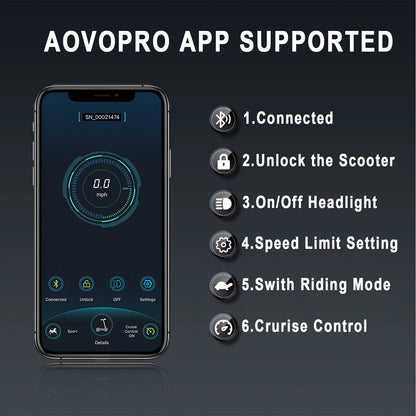 AOVOPRO ES80 350W 8.5' Foldable Electric Scooter for Adults, 21 Miles Range