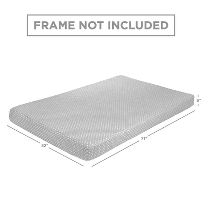 Milliard Memory Foam Futon Mattress - Full Size (Frame Not Included) (Black), 71"52"x6"
