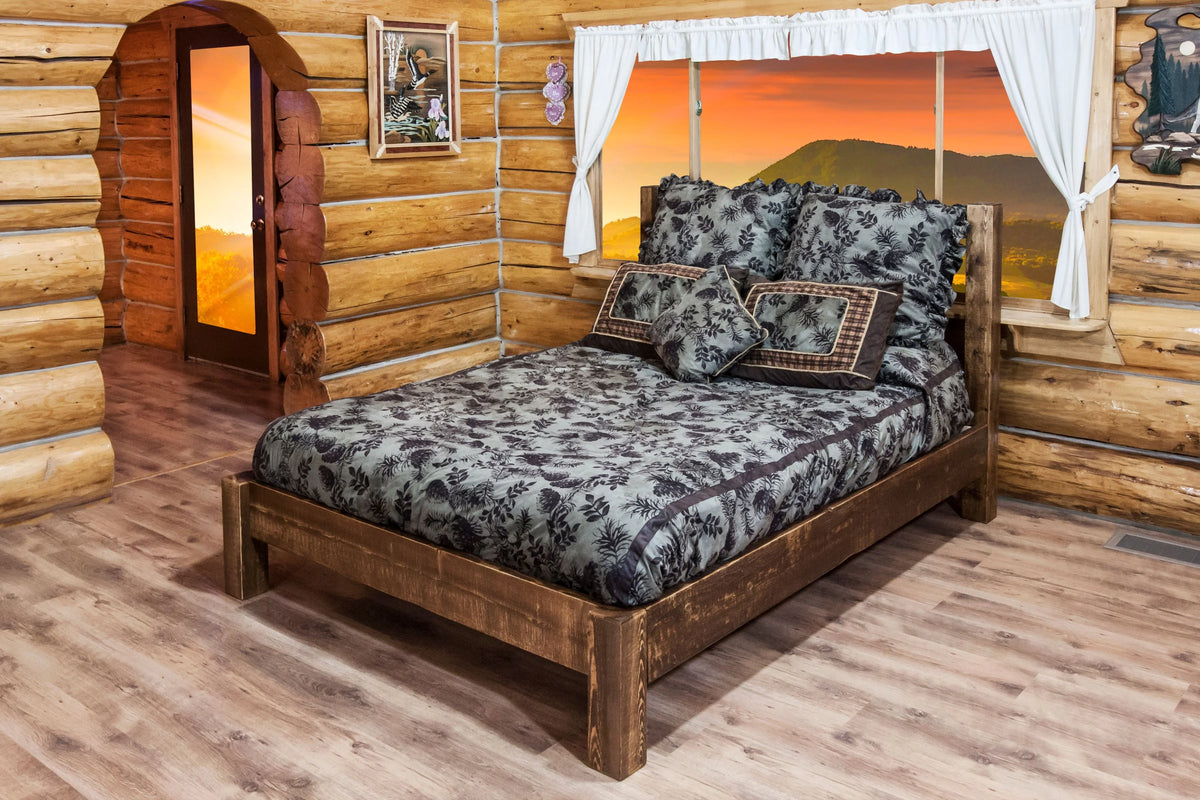Homestead Collection Full Platform Bed, Stain & Clear Lacquer Finish
