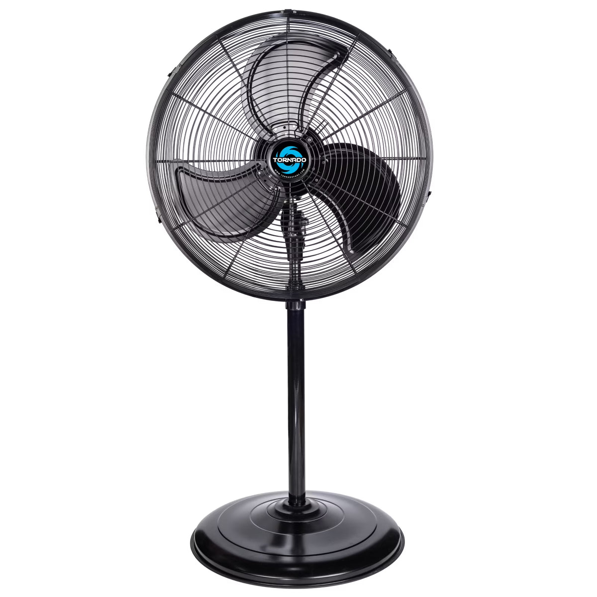 Tornado - 20 Inch High Velocity Metal Oscillating Pedestal Fan - Commercial, Industrial Use Water-Resistant