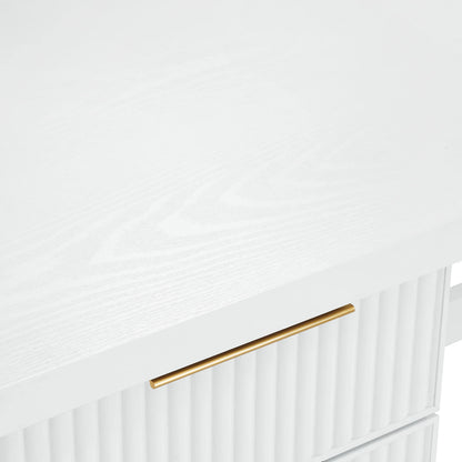 Better Homes & Gardens Lillian Fluted L-Shape Desk, Natural Pine Finish