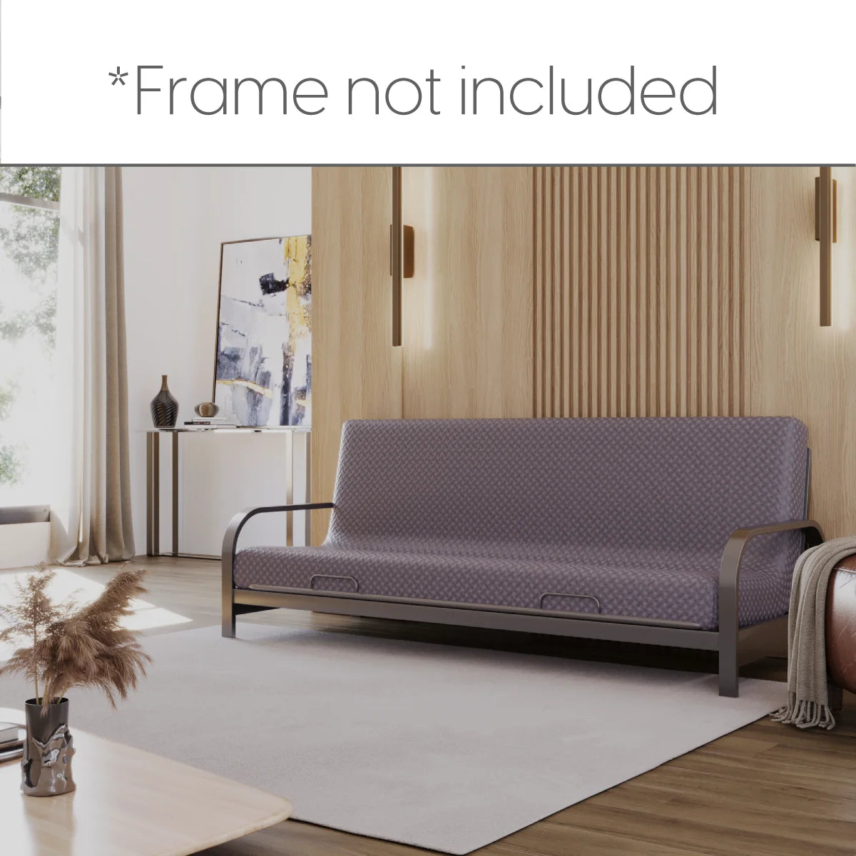Milliard Memory Foam Futon Mattress - Full Size (Frame Not Included) (Black), 71"52"x6"