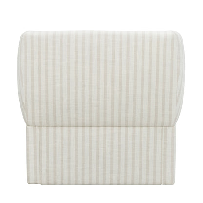 Beautiful Small Space Accent Chair by Drew Barrymore, Beige and White Linen