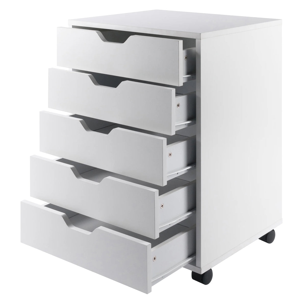 Winsome Halifax 5-Drawer Mobile Cabinet 10519, White Finish
