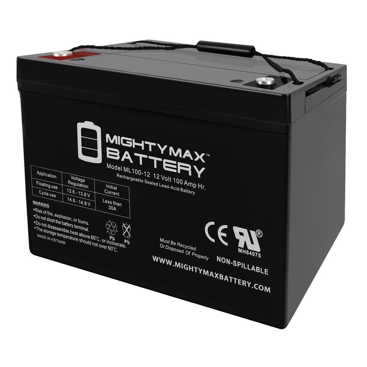 12V 100Ah SLA Battery For Kaddy E-Caddy Golf Cart
