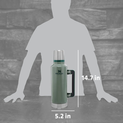Stanley Classic Vacuum Insulated Stainless Steel Bottle, 2 qt