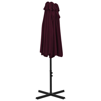vidaXL Garden Parasol Blue Polyester fabric, Aluminum pole and ribs Large