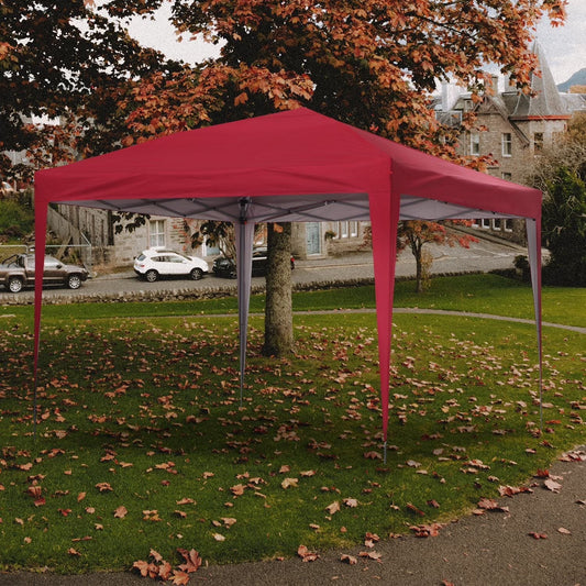 Ainfox  10 x 10 ft Pop up Canopy Tent Gazebo Party, Gazebo, Beach, Camping Red