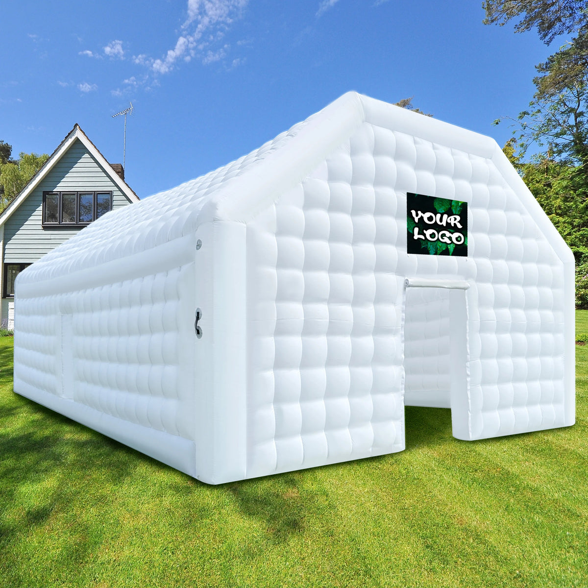WARSUN 60 Person Large inflatable Party Tent with Disco Cube
