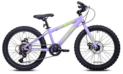20" Ozark Trail Vibe Mountain Bicycle, 7 Speed, Fits Rider 3'11"-4'4", Purple, Teen, Unisex