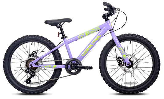 20" Ozark Trail Vibe Mountain Bicycle, 7 Speed, Fits Rider 3'11"-4'4", Purple, Teen, Unisex